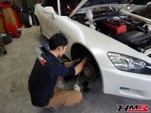 S2000（AP1）納車前点検でブレーキをオーバーホール・無限メッシュホース取付