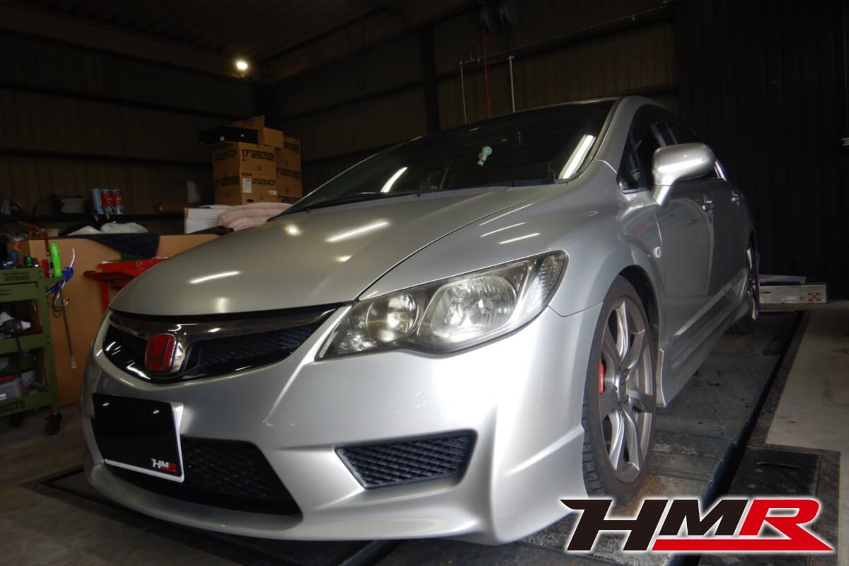 シビックタイプR(FD2)M&M HONDA牽引フック、DIREZZA Z3取付け作業を行いました