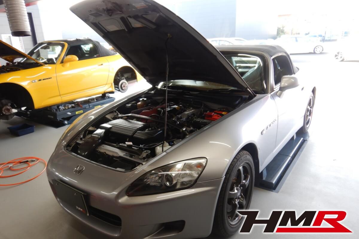 純正16AW、モデューロダンパーキットを装着したS2000(AP1)の納車前点検整備を行いました