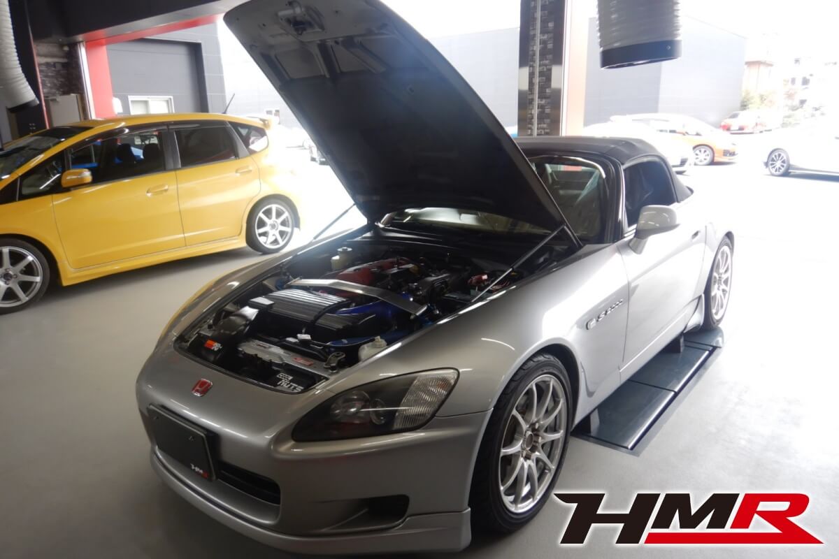 レイズ17AWにビルシュタイン車高調を組み合わせたS2000(AP1)の納車前点検整備を行いました