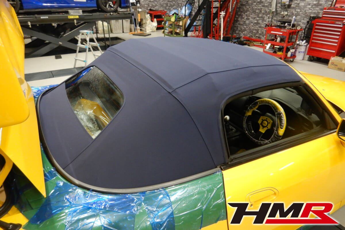 不安定な天気の中でもこれで安心！S2000タイプS(AP2)のソフトトップの交換作業を行いました