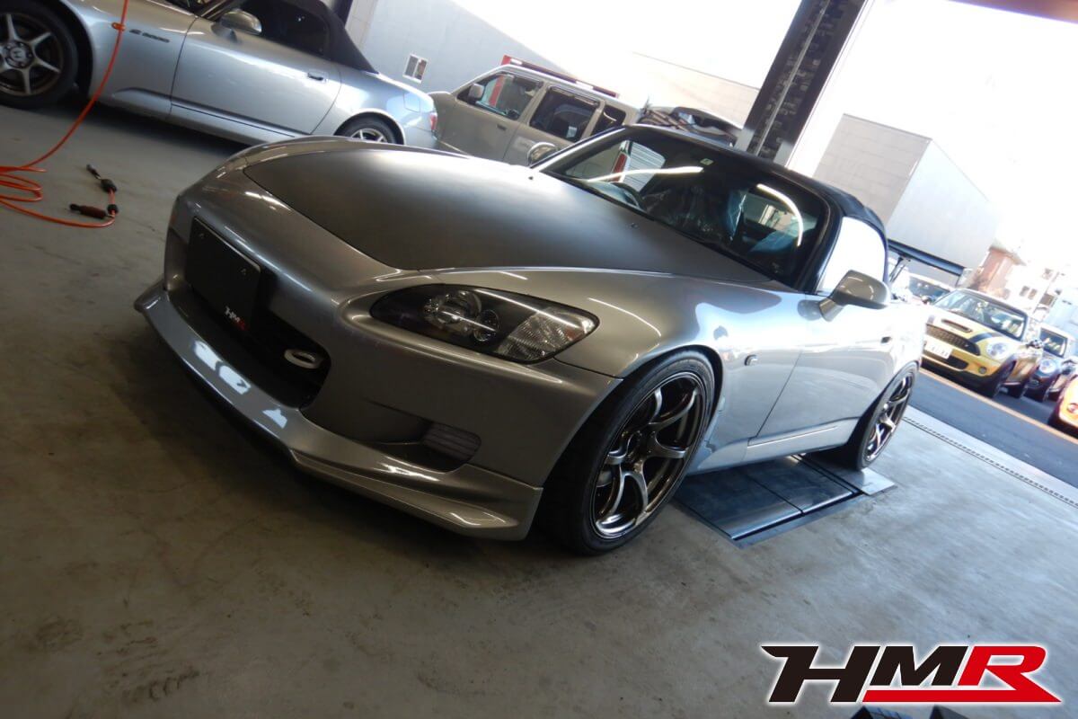 アルボー車高調 amuseエキマニを装着したS2000(AP1)の納車前点検整備を行いました