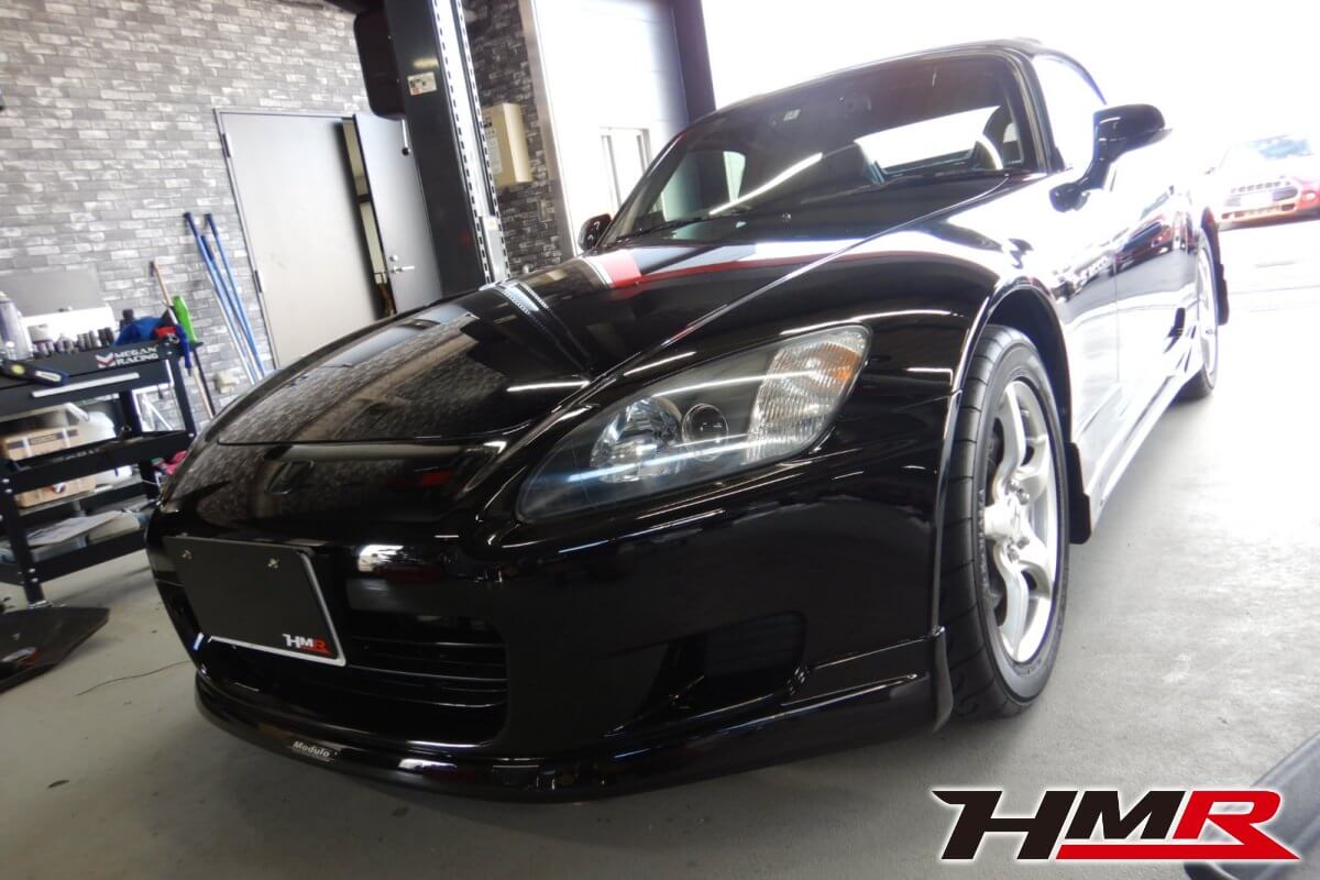 S2000(AP1)タイプVのブレーキパッド・ロータ交換、ハブベアリング交換を行いました。
