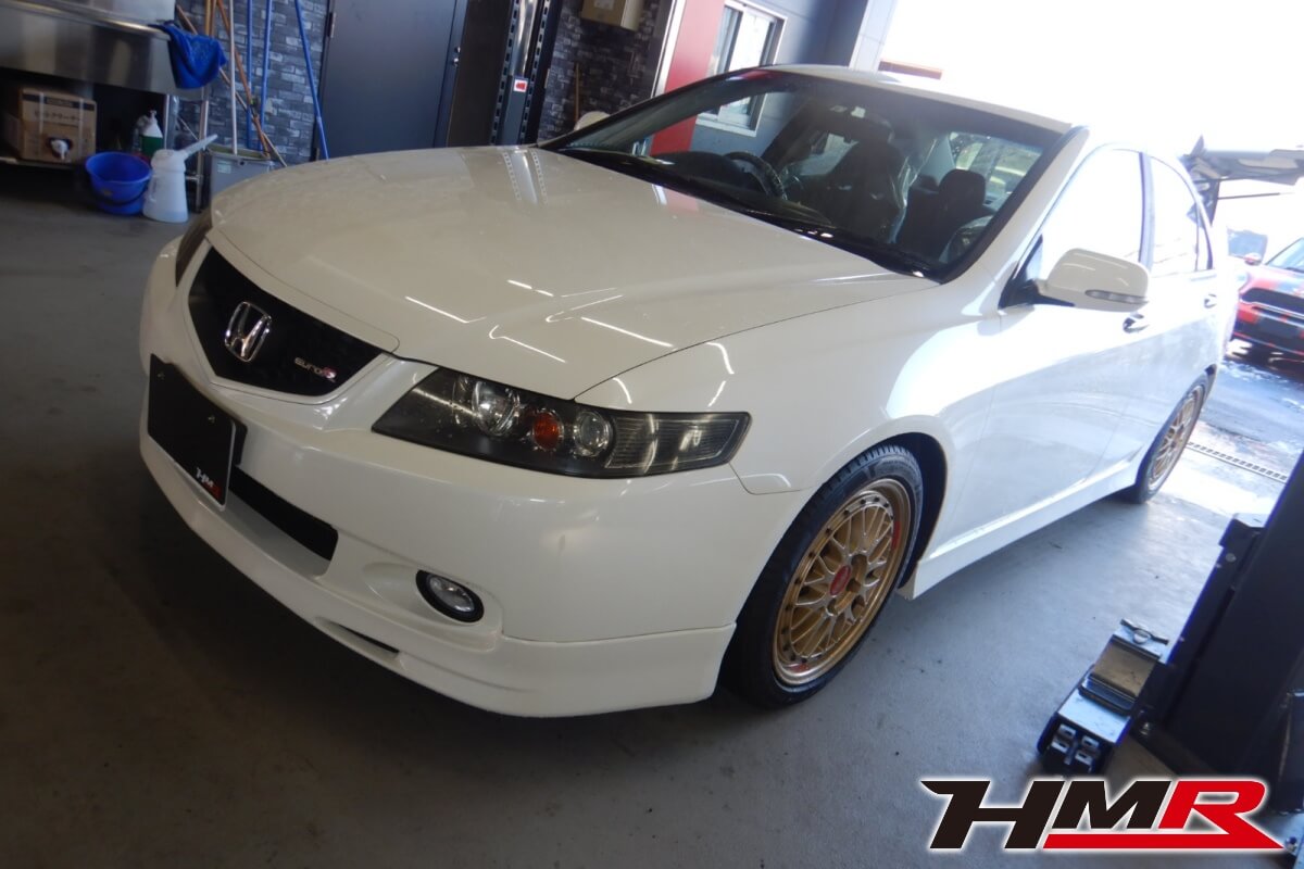 TEIN車高調 HKSマフラーを装着したアコードユーロR(CL7)の納車前点検整備を行いました