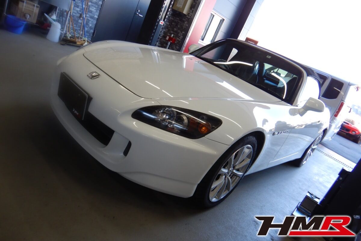 ハーフレザーシート 純正CDMD ETCを装備したS2000(AP2)の納車前点検整備を行いました