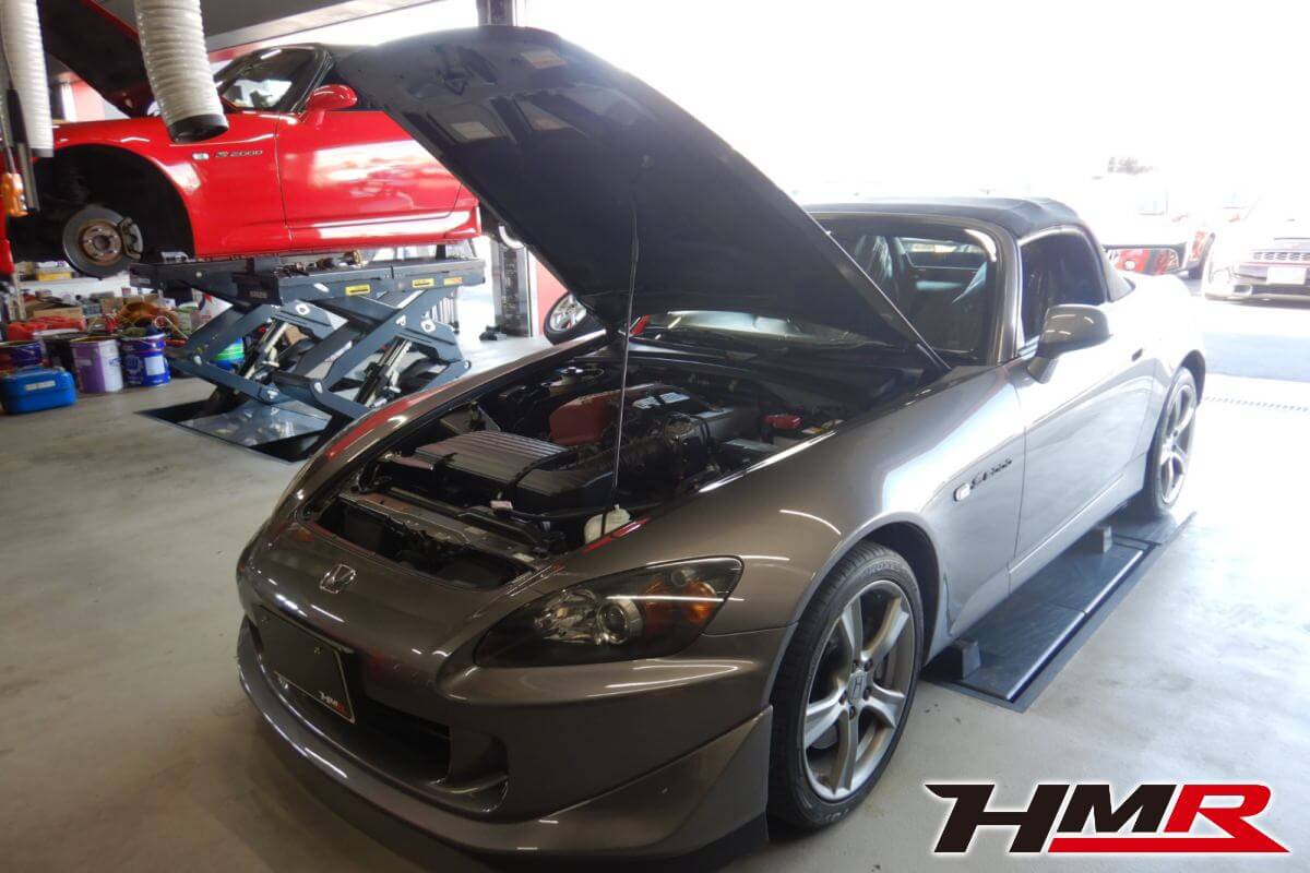 純正オプションレザー 純正CDMDデッキが装備されたS2000(AP2)タイプSの納車前点検整備を行いました