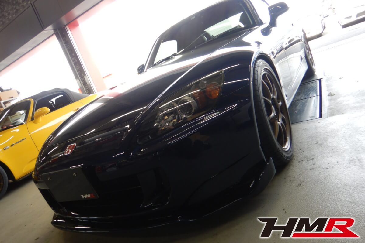 RAYS17AW スピリット車高調 HKSマフラーを装着したS2000(AP2)の納車前点検整備を行いました