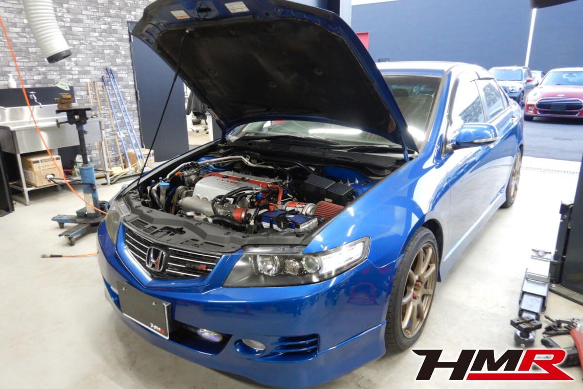 Wedsスポーツ17AW クスコ車高調を装着したアコードユーロR(CL7)の納車前点検整備を行いました