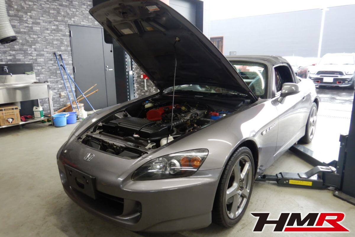 モデューロ17AW リアスポ装備のS2000(AP1) タイプVの納車前点検整備を行いました
