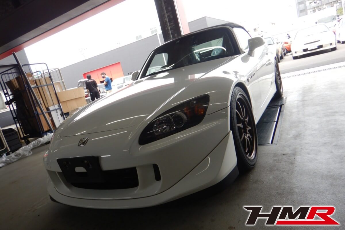 レイズ17AW エナペタル車高調 ETC ドラレコ装備したS2000(AP2)タイプSの納車前点検整備を行いました