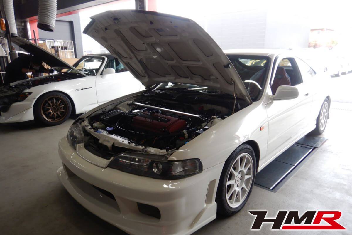 J’Sマフラー テイン車高調 HID装備のインテグラタイプR(DC2)の納車前点検整備を行いました