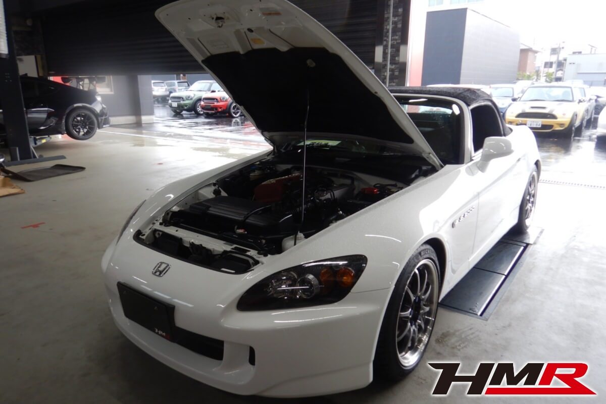 1オーナー アミューズ車高調&マフラーを装備したS2000(AP2)の納車前点検整備を行いました