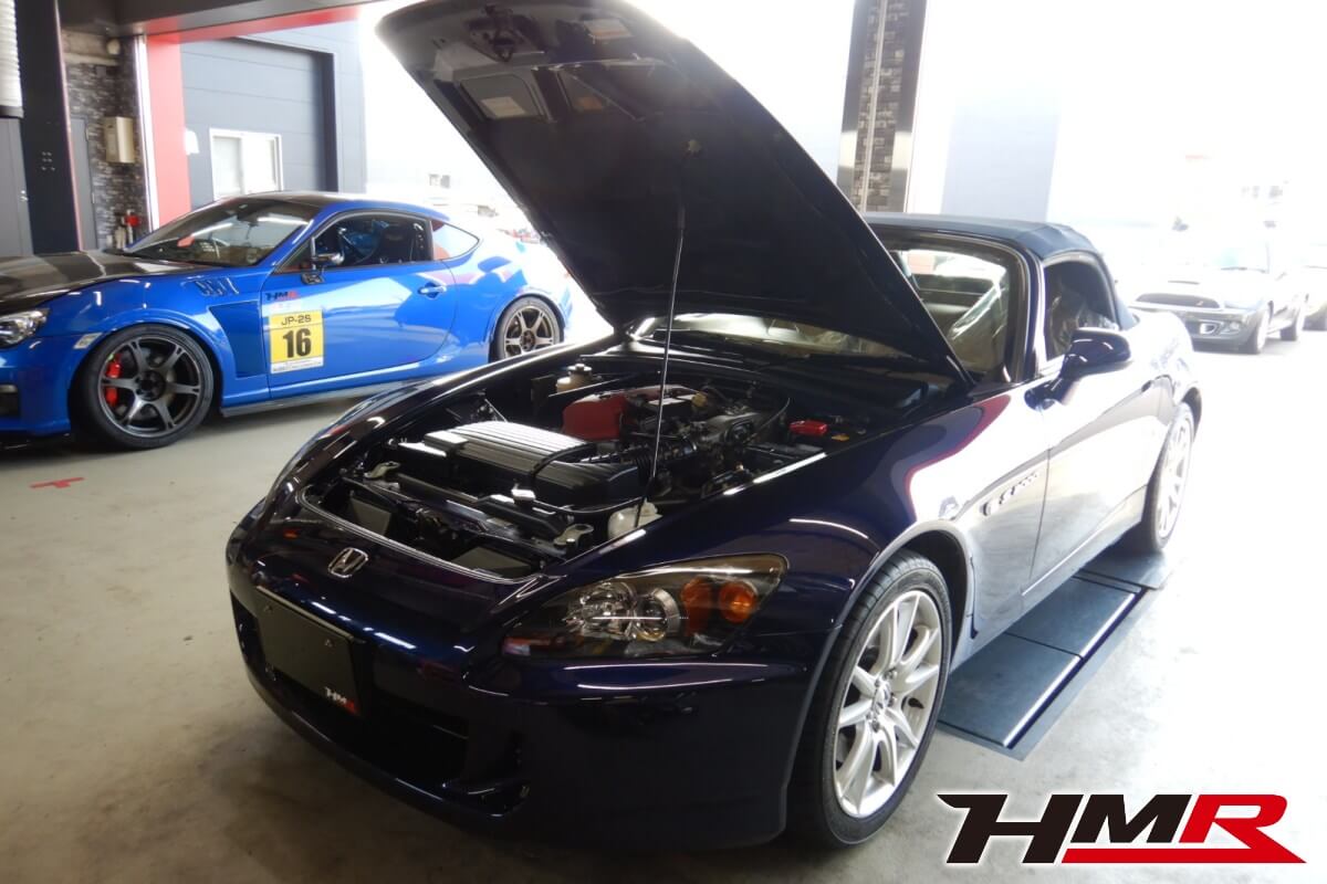 鈴鹿モデル 純正17AW オプションベージュレザーシート ETC装備のS2000(AP1)の納車前点検整備を行いました