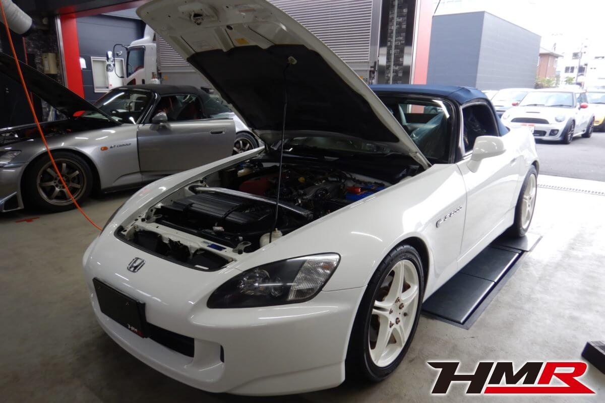 SSR17AW ガラス幌 TEIN車高調を装備したS2000(AP1)の納車前点検整備を行いました
