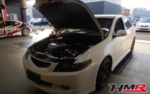 5次元17インチ ZEAL車高調 ZERO1000チャンバー装備のアコードユーロR(CL7)の納車前点検整備を行いました