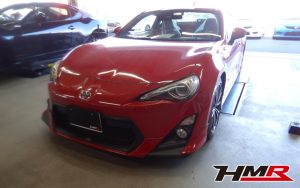 TRDエアロ マフラー 社外車高調装着のトヨタ 86（ZN6） 2.0 GT リミテッドの納車前点検整備を行いました