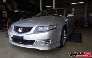 無限リアスポイラー＆ダンパーキット装備のアコードユーロR(CL7)の納車前点検整備を行いました