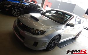 ENKEI製純正18インチ装備のインプレッサWRX STI(GVB)スペックCの納車前点検整備を行いました。