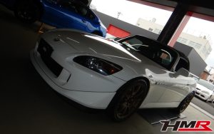 タイプSフロントリップ 社外車高調装備のS2000タイプS(AP2)の納車前点検整備を行いました