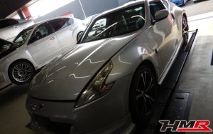 レイズ製純正後期19インチ ニスモエアロ装備のフェアレディZ(Z34)の納車前点検整備を行いました