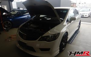 アドバン18インチ FEEL’Sマフラー装備のシビックタイプR（FD2）の納車前点検整備を行いました