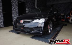 無限フロントリップ ブリッツ車高調装備のシビックタイプR（FD2）の納車前点検整備を行いました