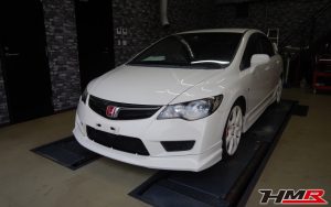 無限フロントリップ J'SハイパーECU装備のシビックタイプR（FD2）の納車前点検整備を行いました