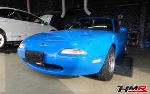 エンケイ14インチ マキシムエキマニ装備のロードスター(NA6CE)の納車前点検整備を行いました