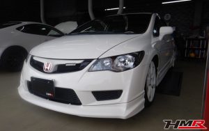 無限フロント&リアウィング RG車高調装備のシビックタイプR（FD2）の納車前点検整備を行いました