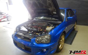 純正17インチ 社外追加メーター ナビ装備のインプレッサWRX STI (GDB)の納車前点検整備を行いました
