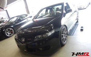 SSR18インチ CUSCO車高調 マフラー装備のアコードユーロR(CL7)の納車前点検整備を行いました