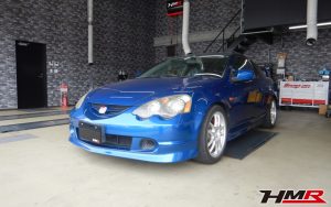 ワーク17インチ テイン車高調 青レカロ装備のインテグラタイプR（DC5）の納車前点検整備を行いました