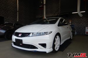 無限エアロ シーカーマフラー ナビ装備のシビックタイプRユーロ（FN2)の納車前点検整備を行いました