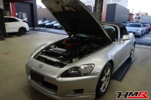 新品ガラス幌 Moduloフロントリップ装備のS2000（AP1）の納車前点検整備を行いました