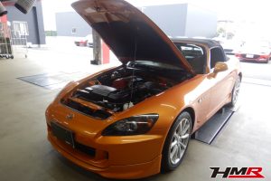 モデューロフロントエアロ 茶革シートのS2000(AP2)の納車前点検整備を行いました