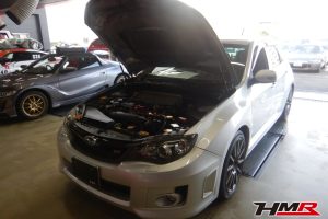 純正18インチ装備のインプレッサハッチバックWRX STI(GRB)の納車前点検整備を行いました