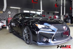 社外フロント サイドエアロ ムーンルーフ装備のRC-F5.0(USC10)の納車前点検整備を行いました