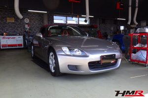ASM ECU 社外赤ガラス幌装着のS2000タイプV(AP1)の納車前点検整備を行いました