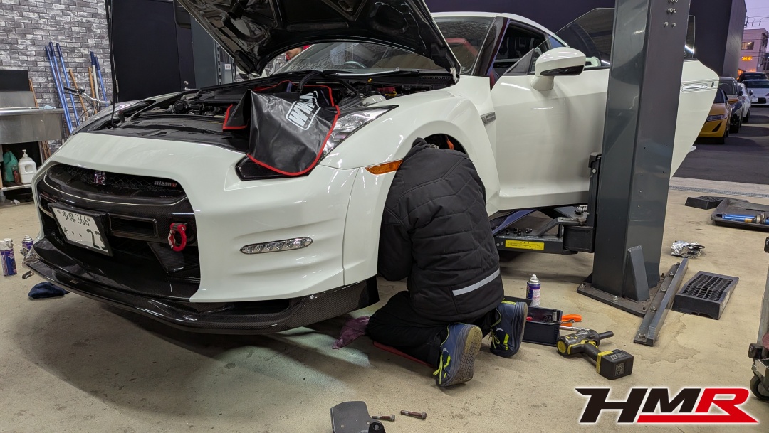 R35GT-Rアラゴスタ車高調TYPE SS取付け