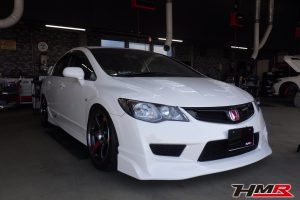 OS技研LSD TE37 18インチ装着のシビックタイプR(FD2)の納車前点検整備を行いました