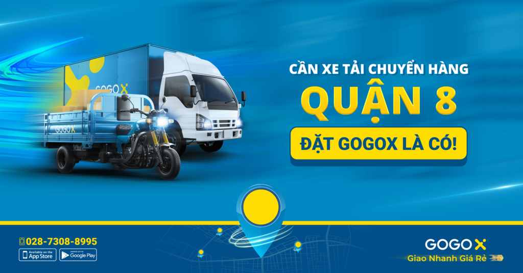Xe tải chở hàng, chở thuê quận 8 - GoGoX