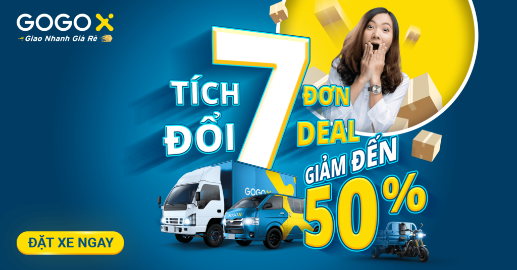 Ưu đãi thuê ba gác, xe van, thuê xe tải - GOGOX