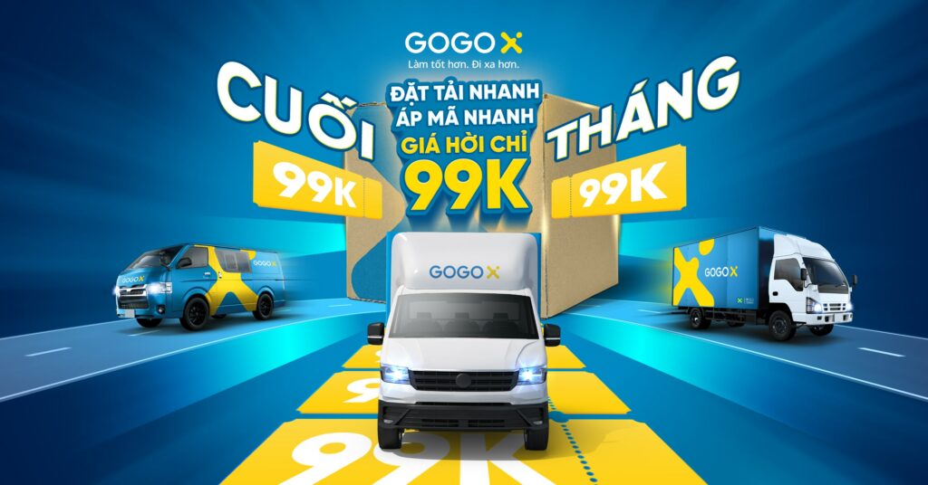 Ưu đãi thuê xe ba gác, xe van, xe tải chở hàng, chuyển nhà - GoGoX