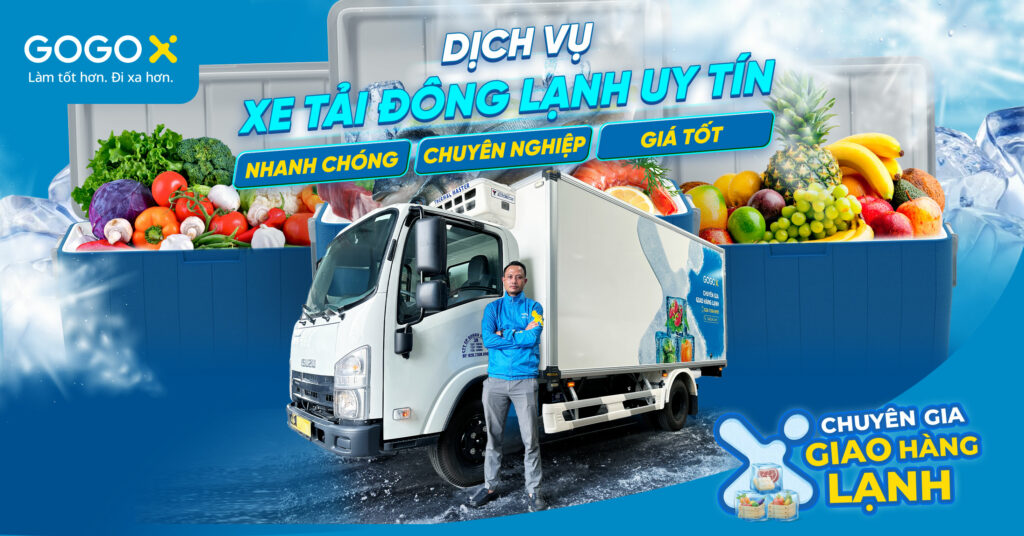 Thuê xe tải giao hàng đông lạnh, vận chuyển hàng lạnh giá tố - GoGoX