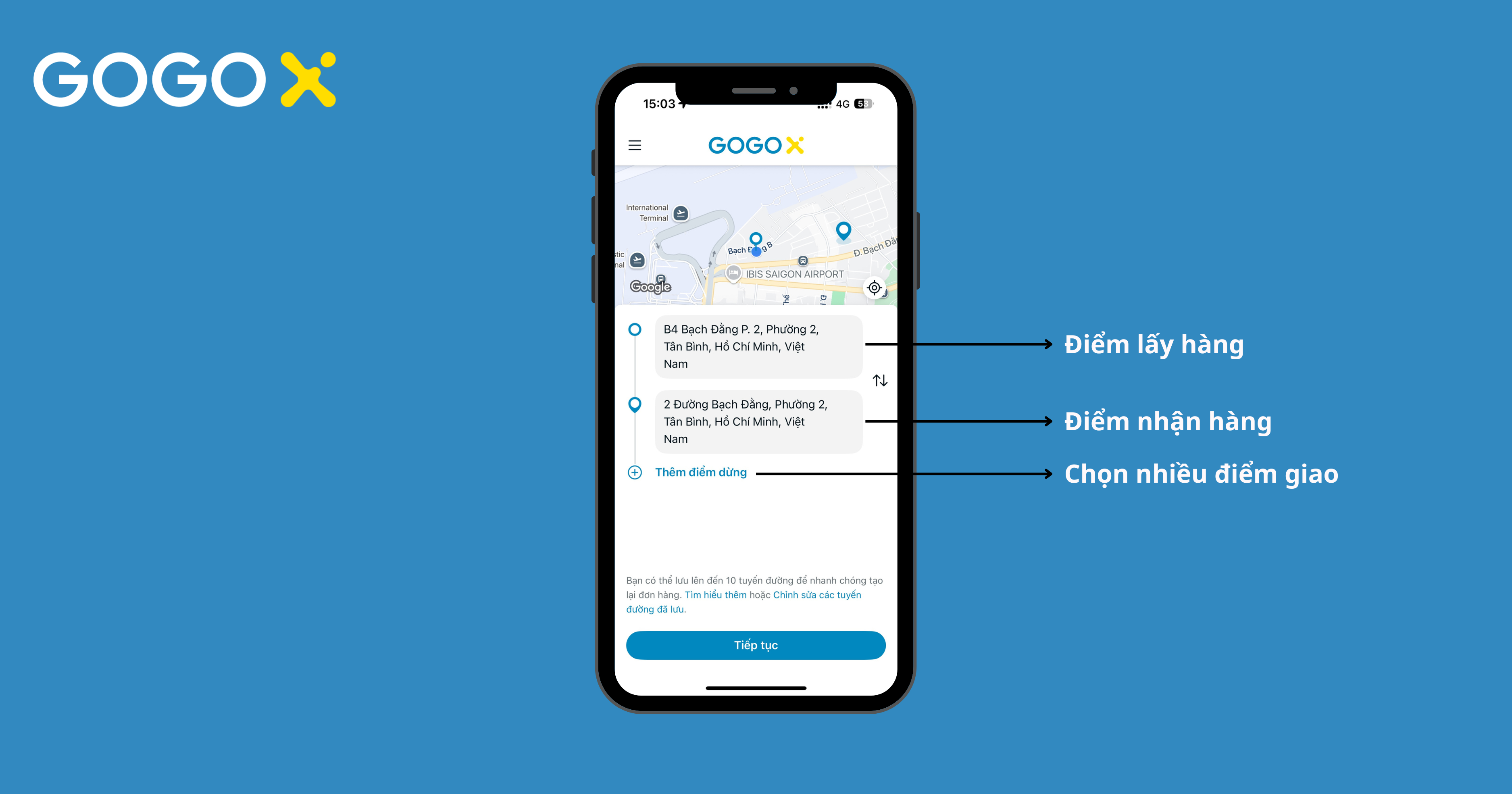 Nhập điểm giao/nhận hàng