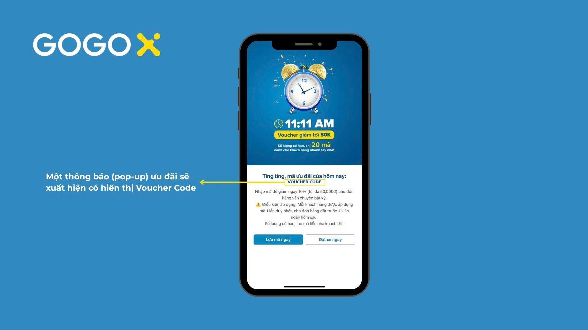 Hướng dẫn các thức nhận ưu đãi trong khung giờ vàng GoGoX