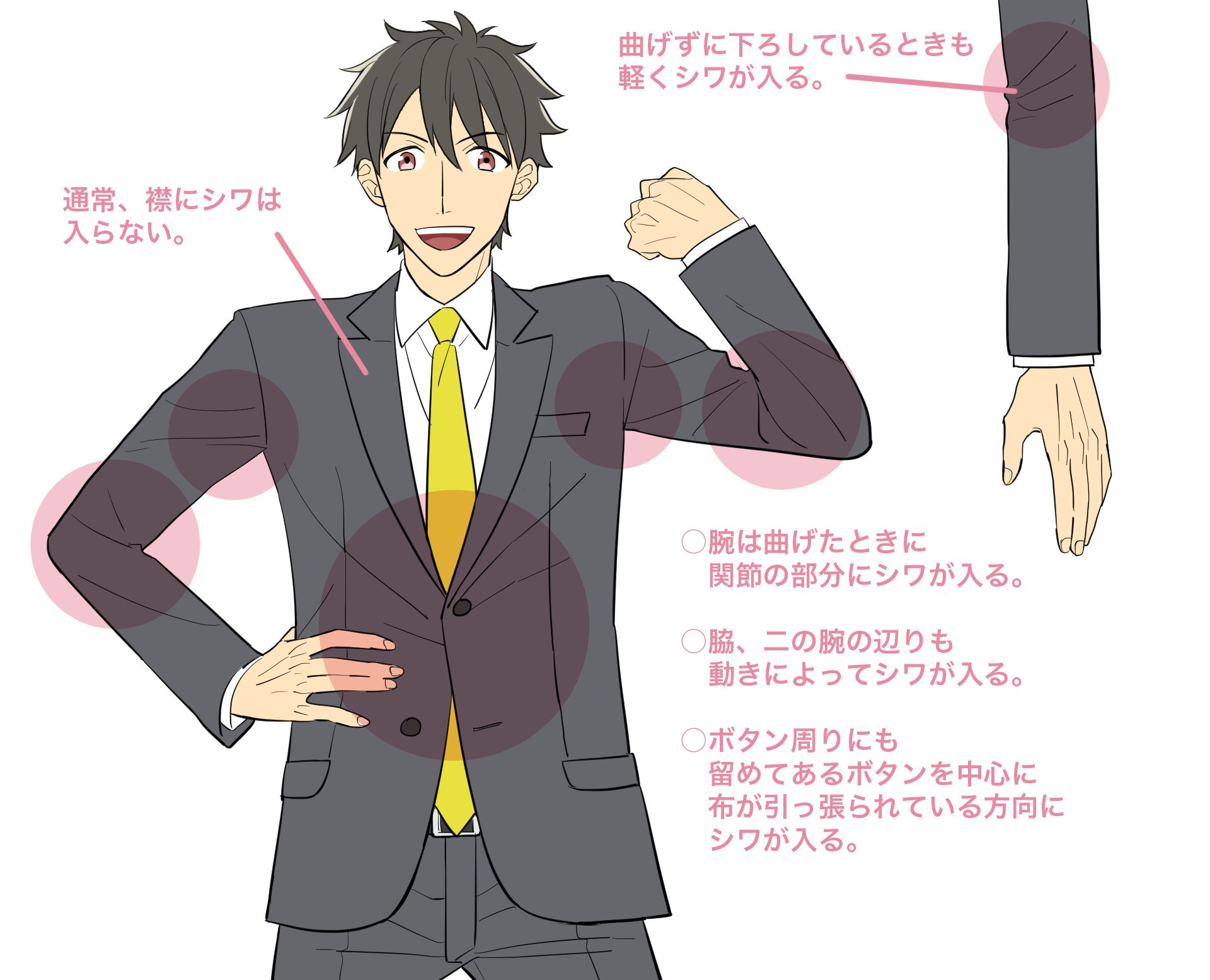 スーツ男子の描き方講座〈スーツの種類・仕組みも解説!〉 | イラスト