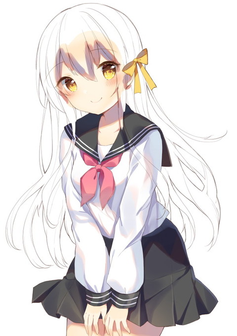最初に、ブラシや塗りつぶしツールを使って、線画にそって髪の範囲を1色で塗りつぶしておきます。はみ出しや塗り残しが無いように塗りましょう。