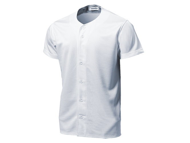 Semi-open baseball shirt