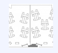 AP新橋虎ノ門 会議室C+Dレイアウト